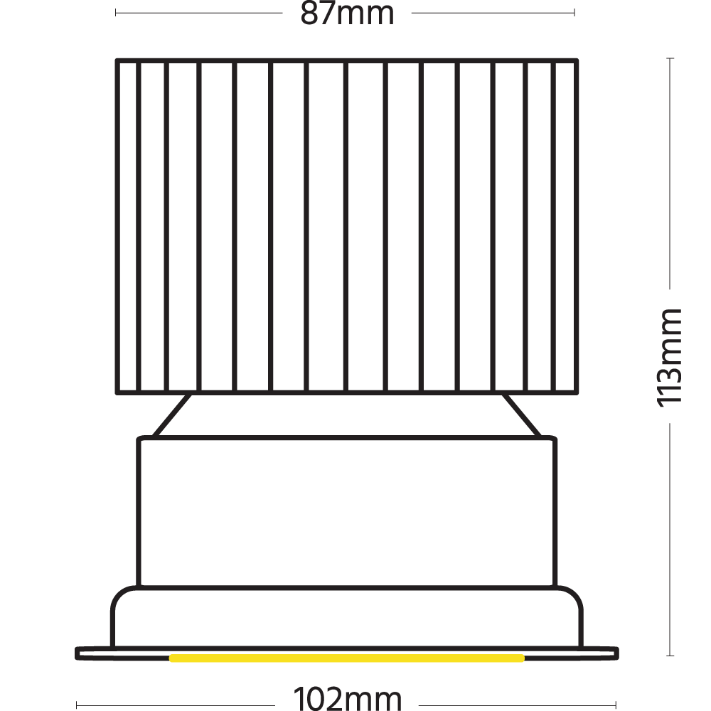 Liberty Side View inc Lens- Dimensions - B
